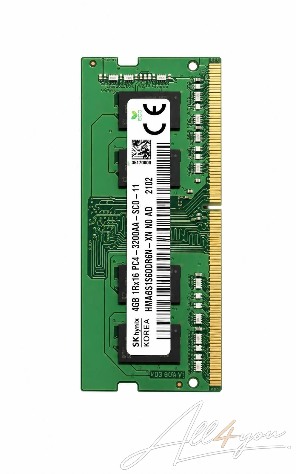 رم 4گیگ 1Rx16 PC4-3200aAA اسکی هینکس