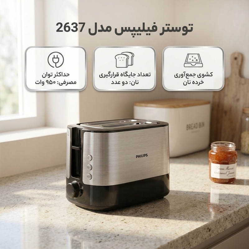 توستر فیلیپس مدل 2637